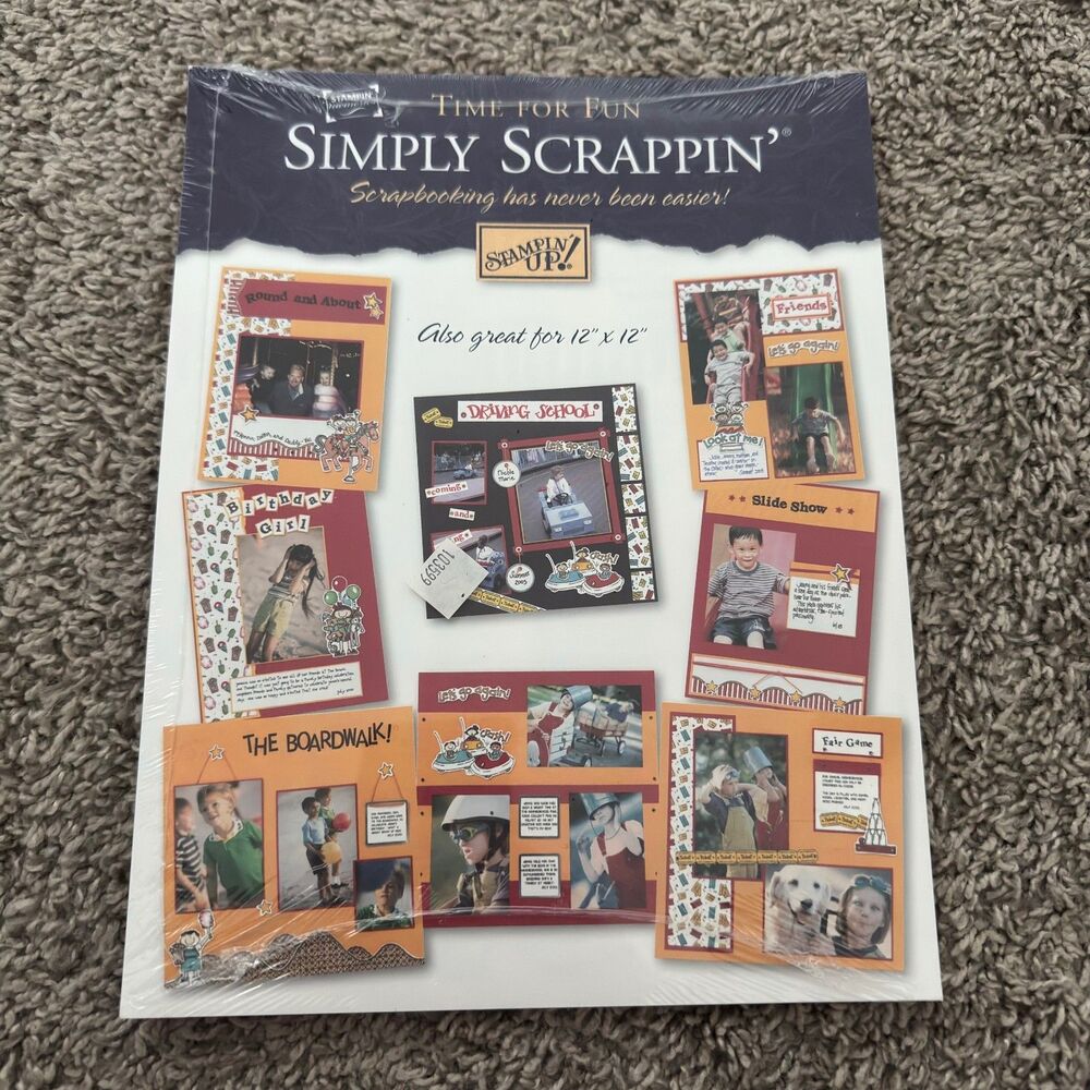 Stampin Up Simply Scrappin' Scrapbook Kit TIME FOR FUN Arts Crafts NEW SEALED